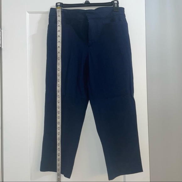 Chaps Navy Slimming Capri Slacks - Picture 2 of 8